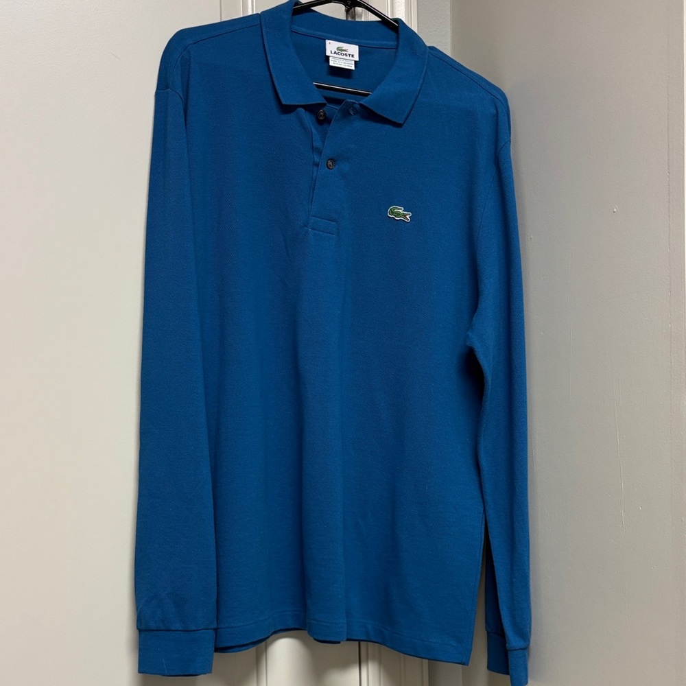 Lacoste Men's Blue Long Sleeve Polo